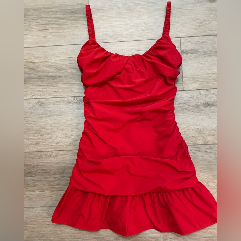 Amanda Uprichard Womens riello red mini skort romper size XS NWT